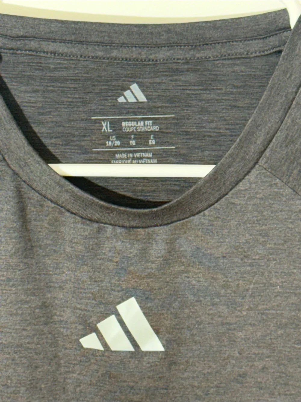 adidas Men’s Charcoal Short-Sleeve Performance Tee